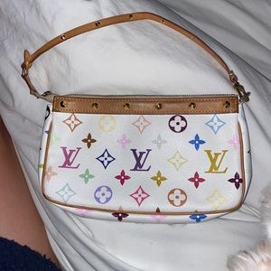 Louis Vuitton x Takashi Murakami White Pouchette
